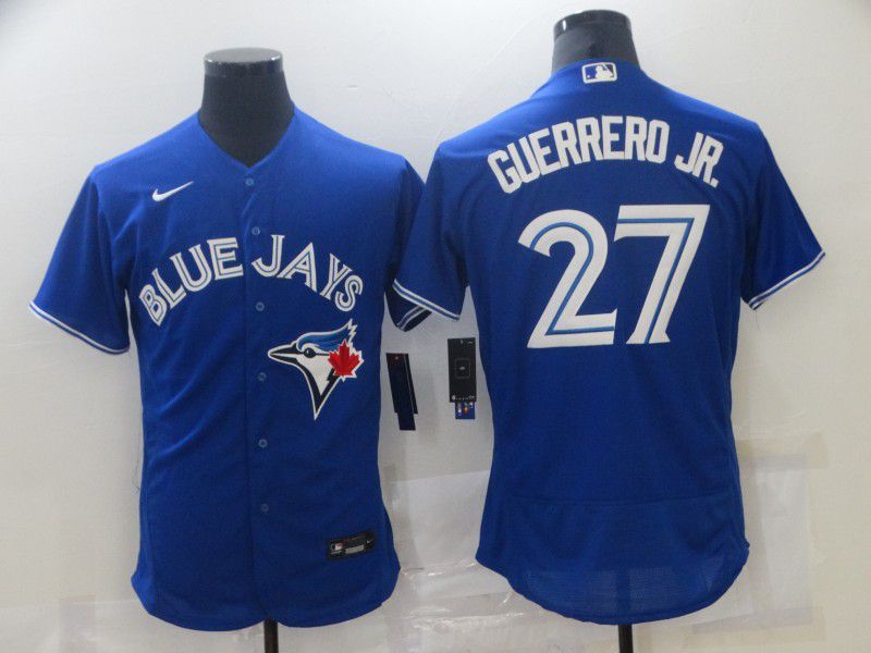Cheap Men Toronto Blue Jays 27 Guerrero jr Blue Elite Nike 2021 MLB Jerseys